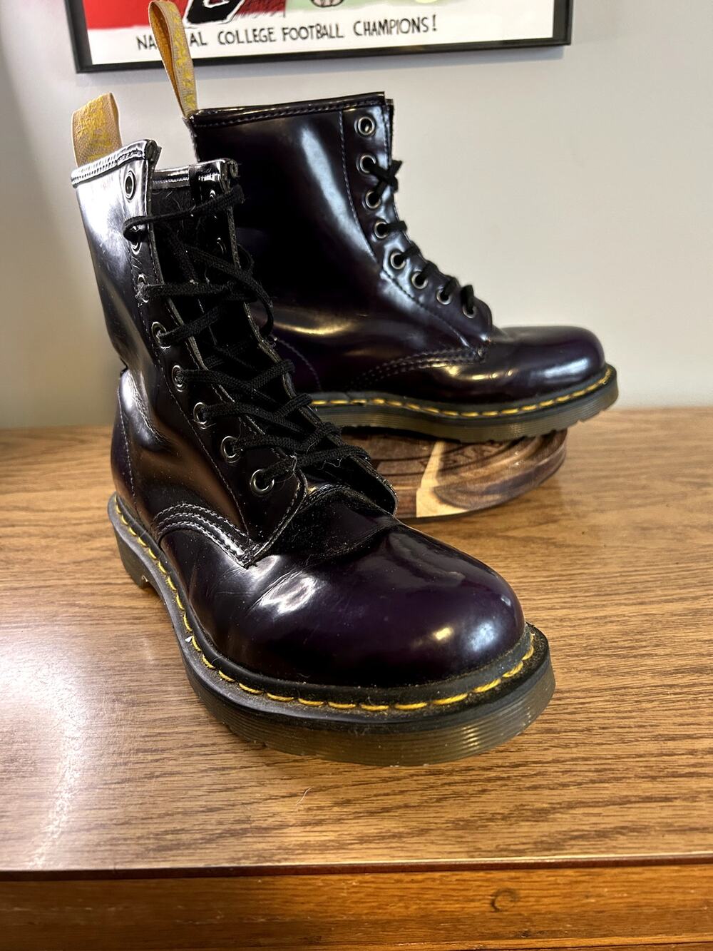Dr Martens Deep Purple Eggplant Patent Leather size 8/EU 39